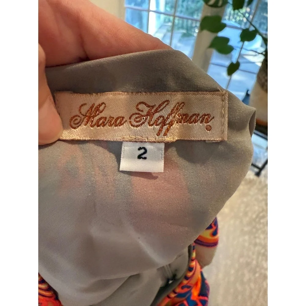 Mara Hoffman Strapless Mini Dress Multi-Color Boho Tribal Print 2 EUC - Picture 8 of 11